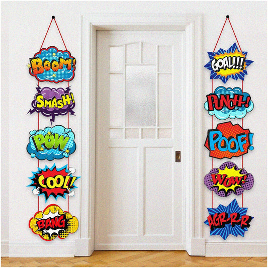 Superhero Party Pack 10 Large Hero Action Sign Cutouts