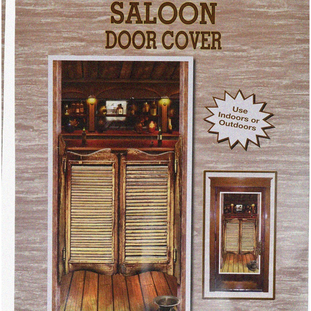 Wild West Saloon Door Cover, Multicolored, 30" x 5'