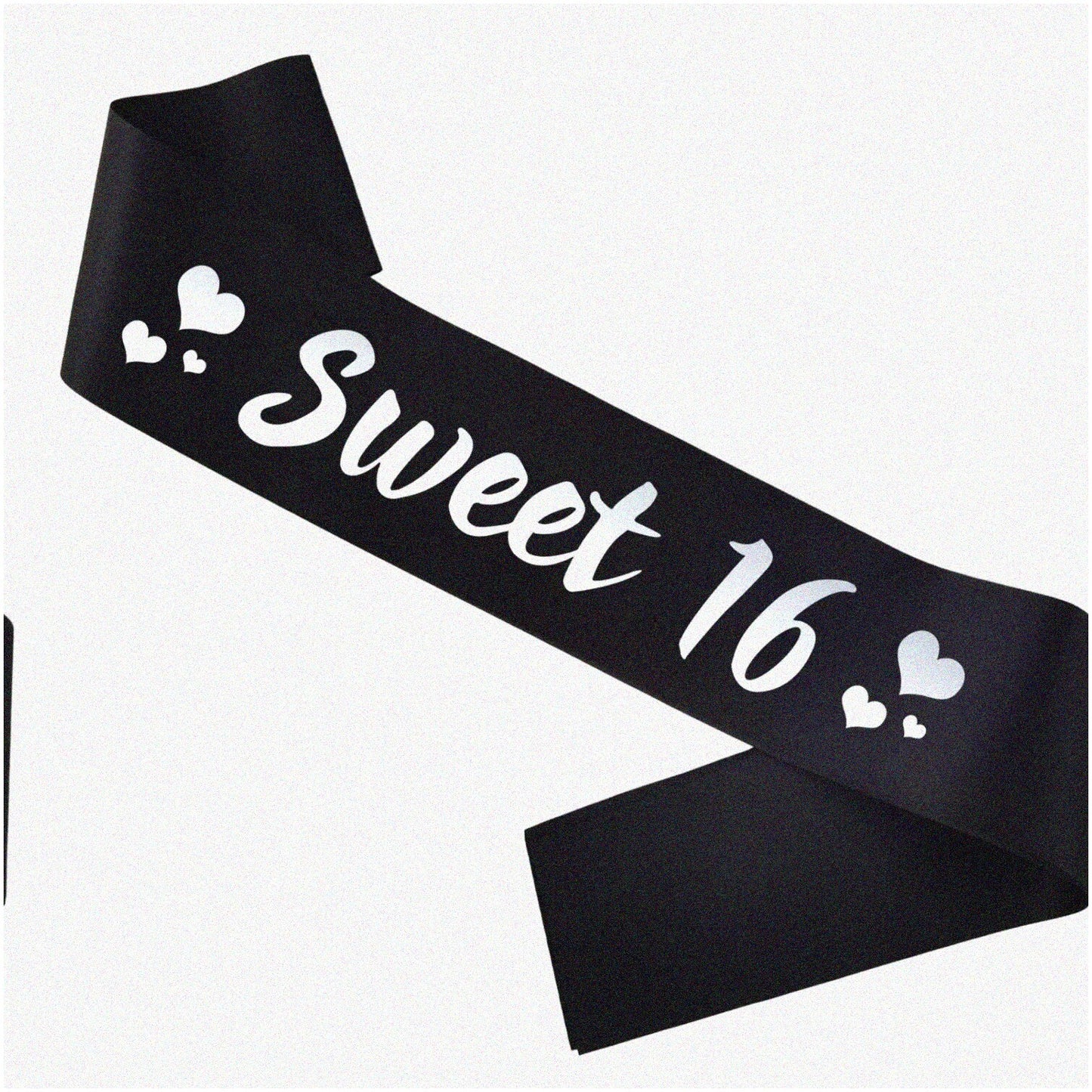 Silver "Sweet 16" Birthday Sash 31.5 inches