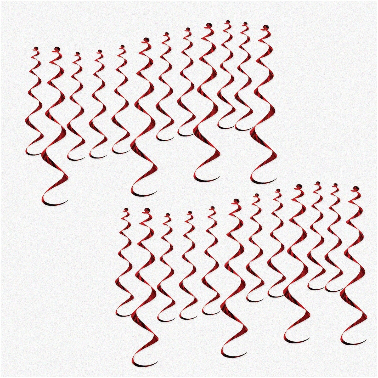 Burgundy Metallic Hanging Whirls 24-Piece Set