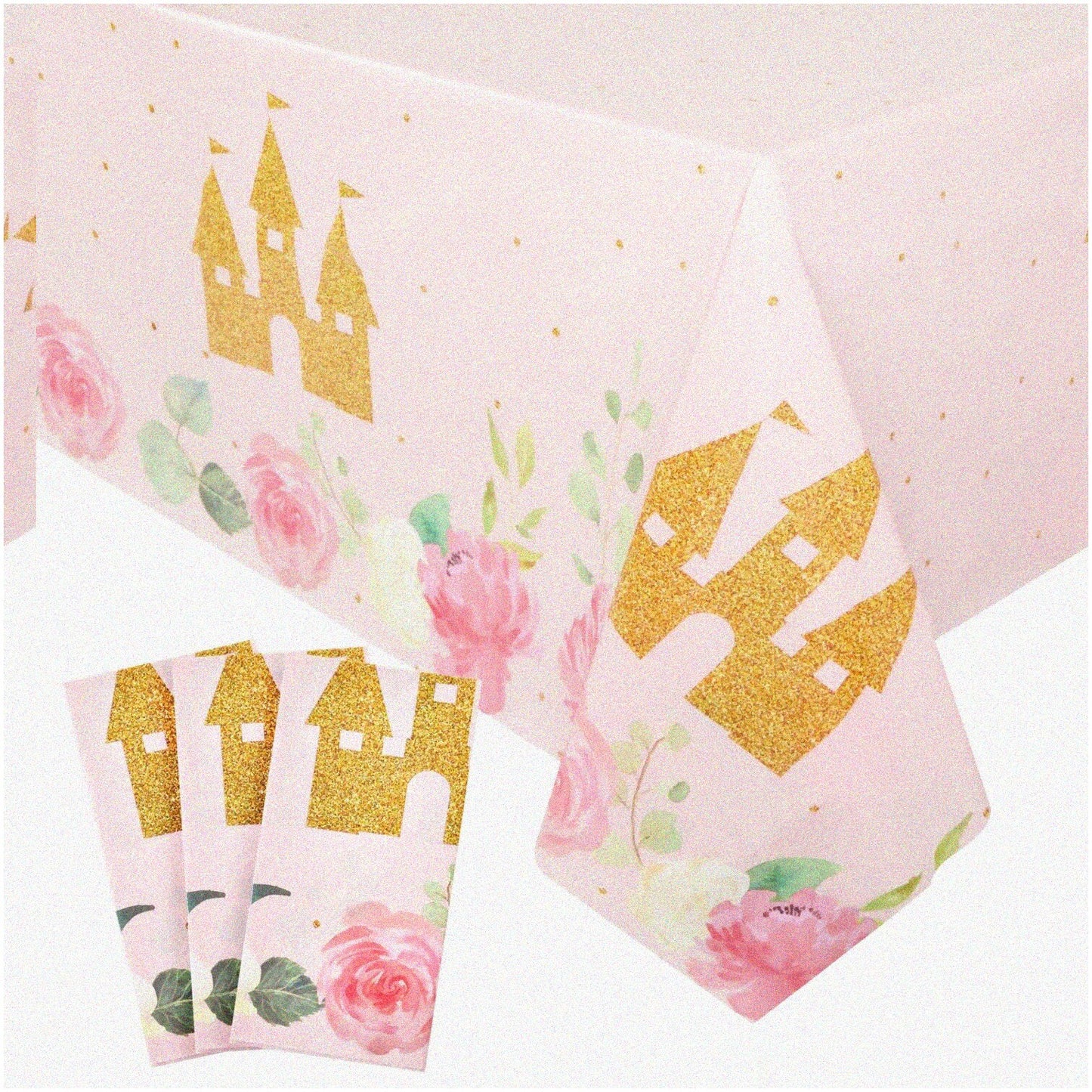 Princess Party Plastic Table Covers 54 x 108 in 3 Pack