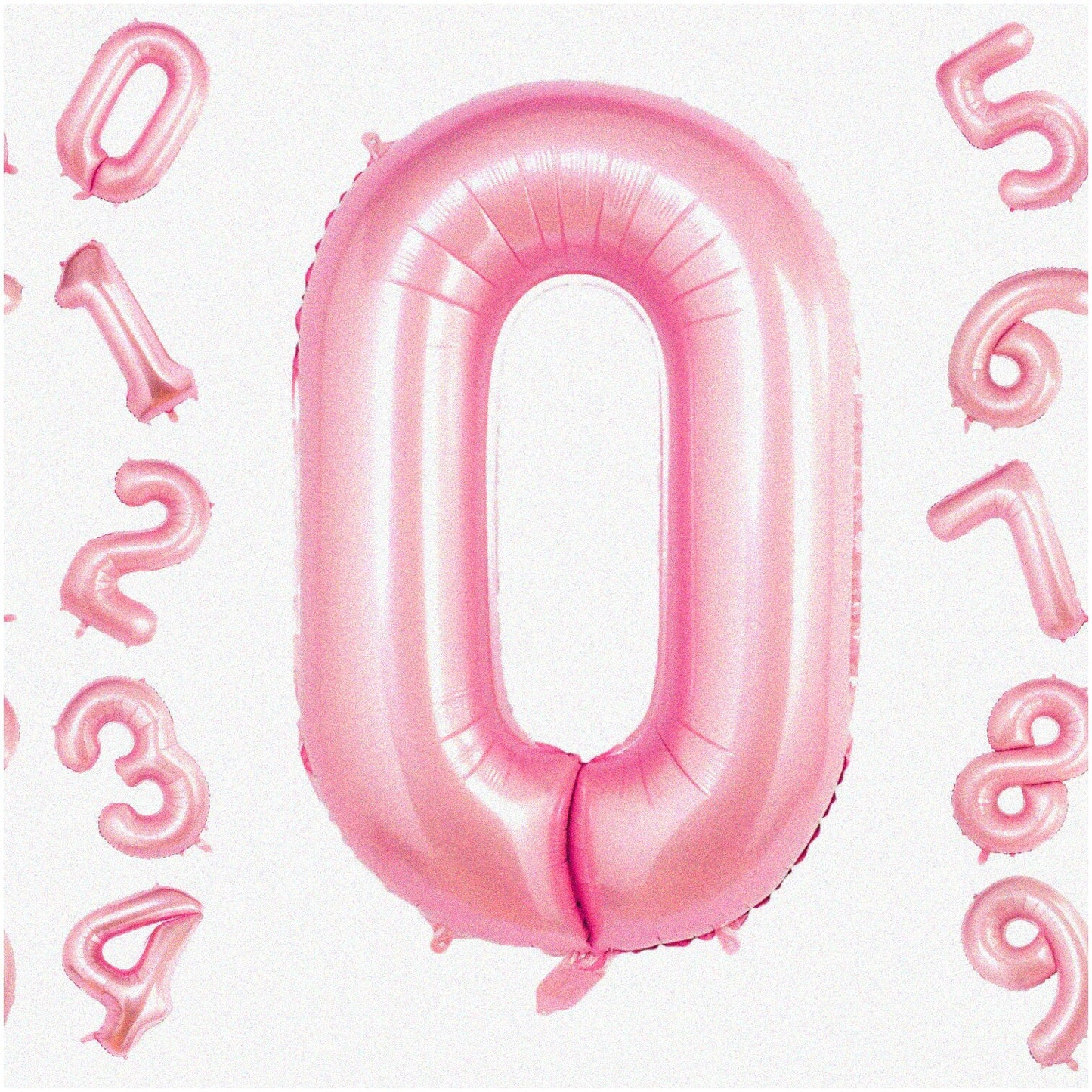 Pink Glittery 40 Inch Number 0 Balloon