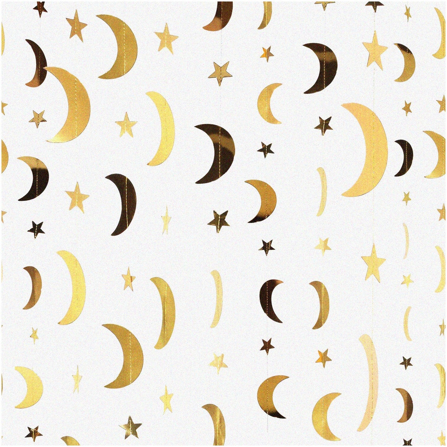 Shimmering Celestial Celebration Kit - 130ft Gold Star Moon Garland