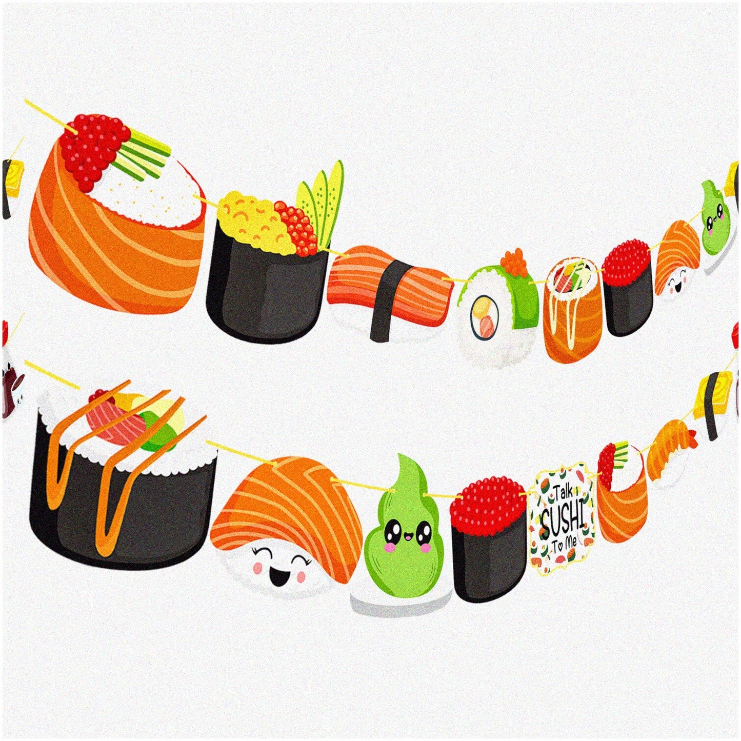 Sushi Roll Party Banners 2Pcs