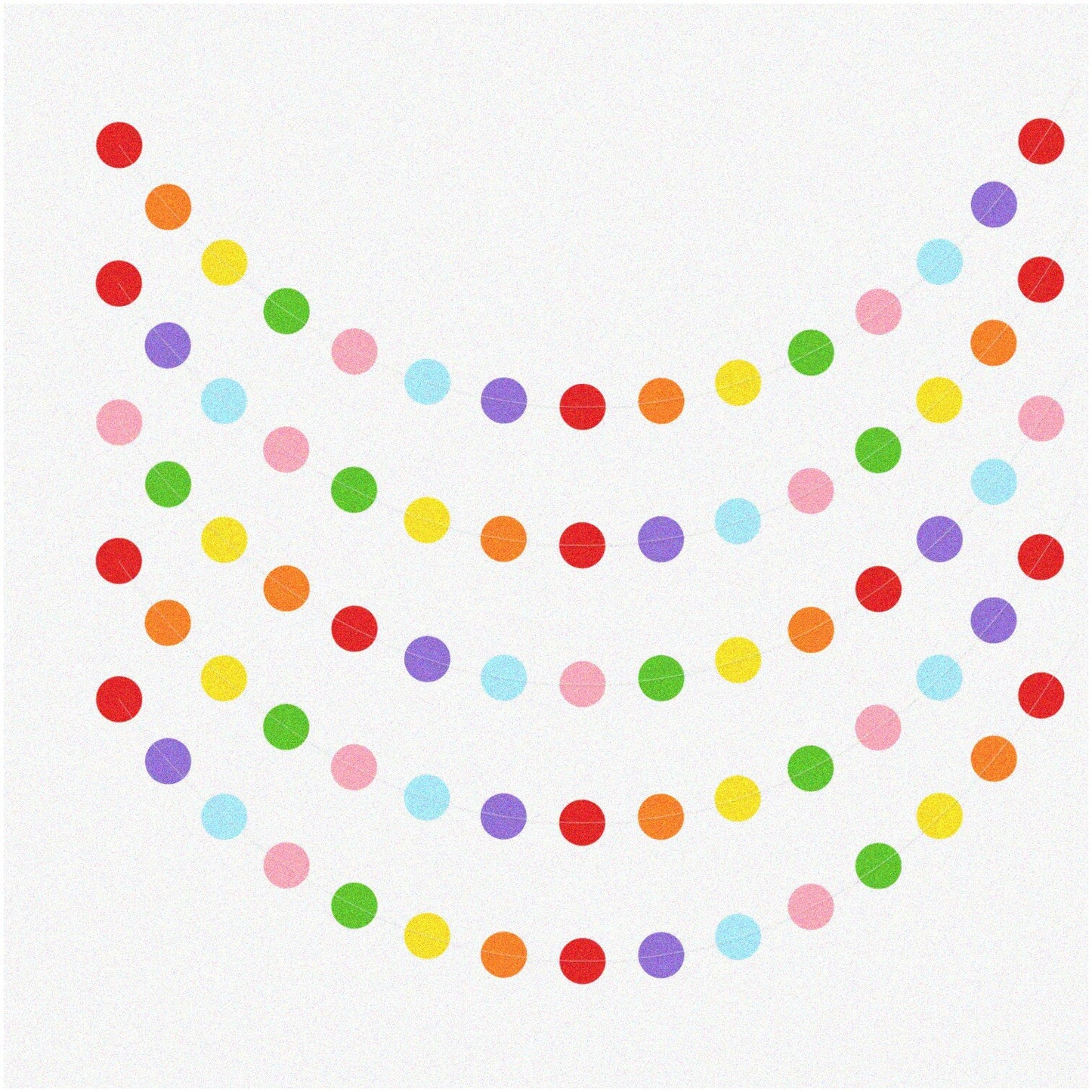 Rainbow Candy Circle Streamers 5 Pack, 4m Length