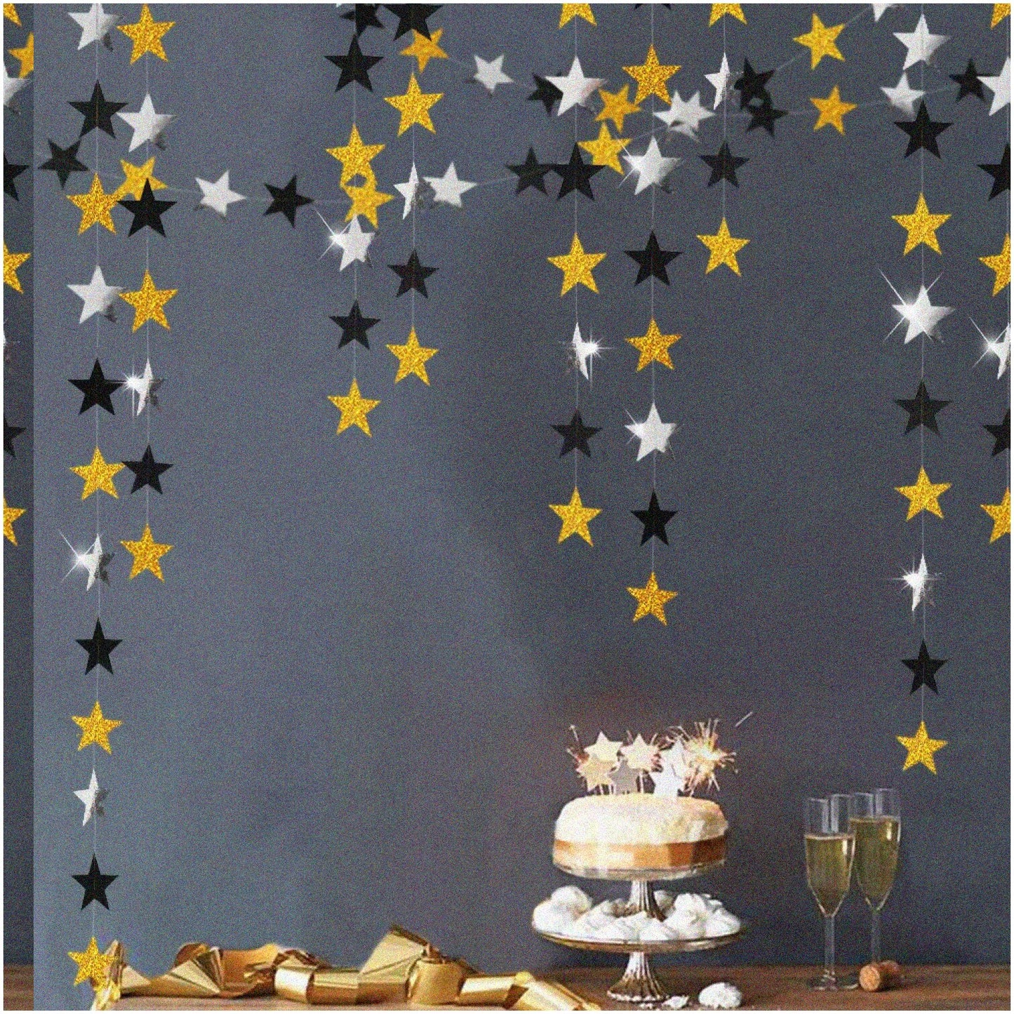Nightscape Celebration Kit with Gold, Silver, Black Stars