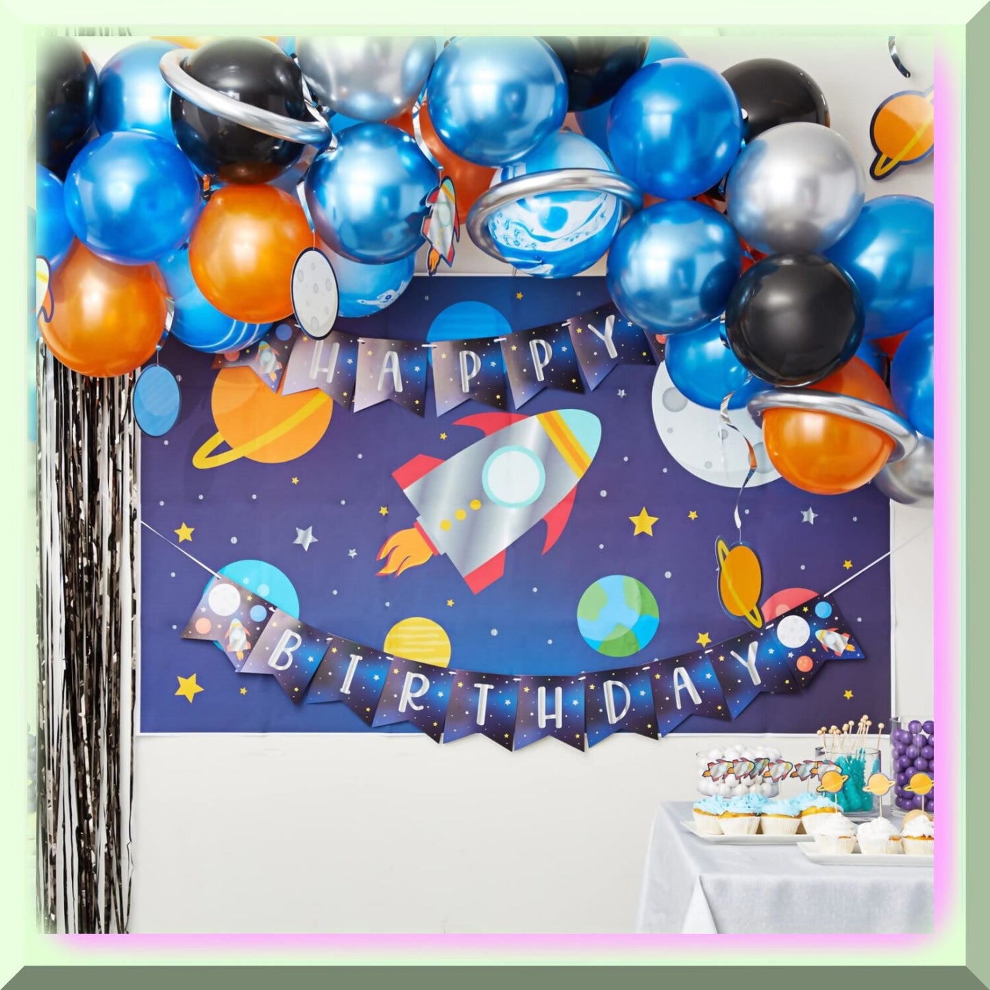 102-Piece Outer Space Party Decorations Set