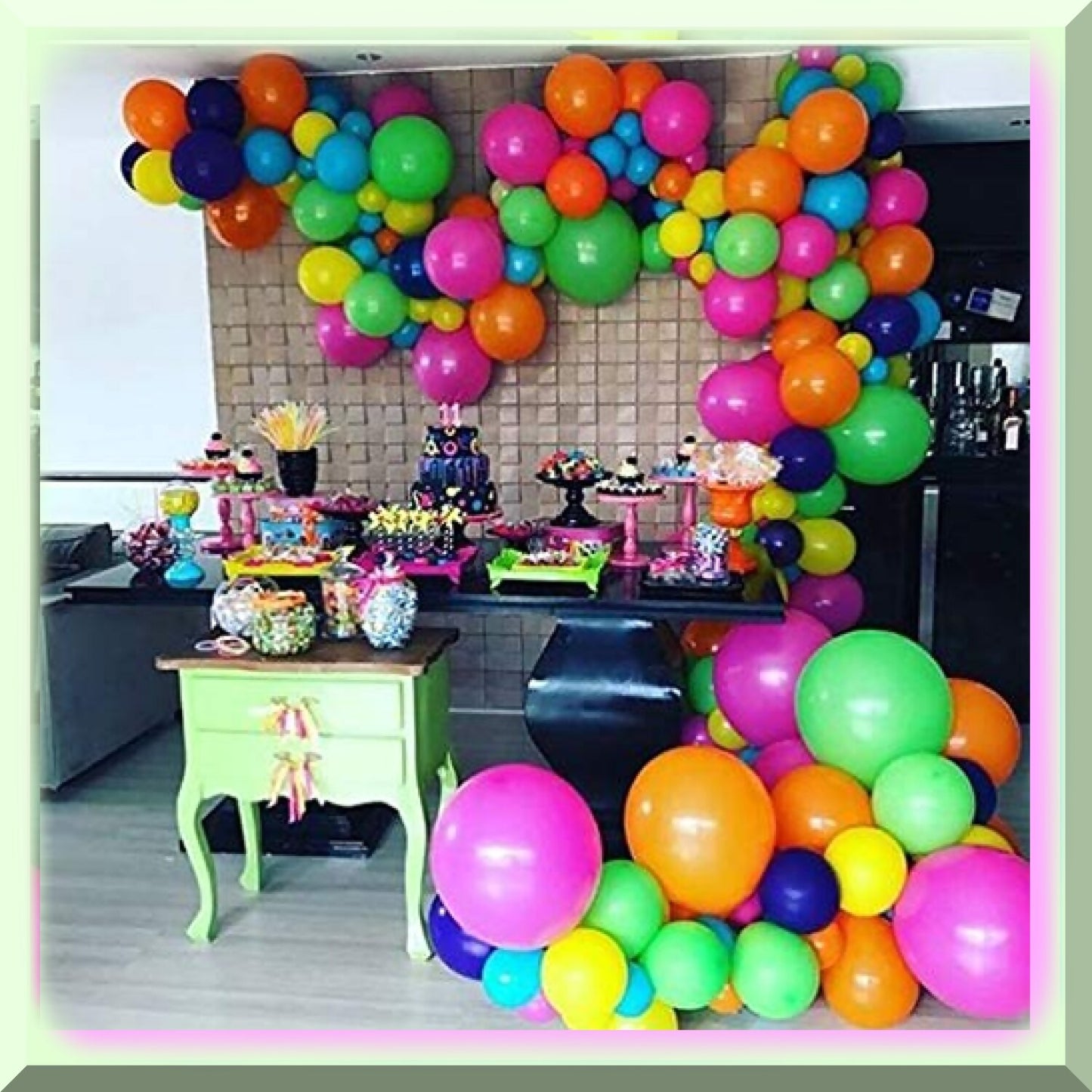 100-Pack Latex Balloons Assorted Colors 10 Inches