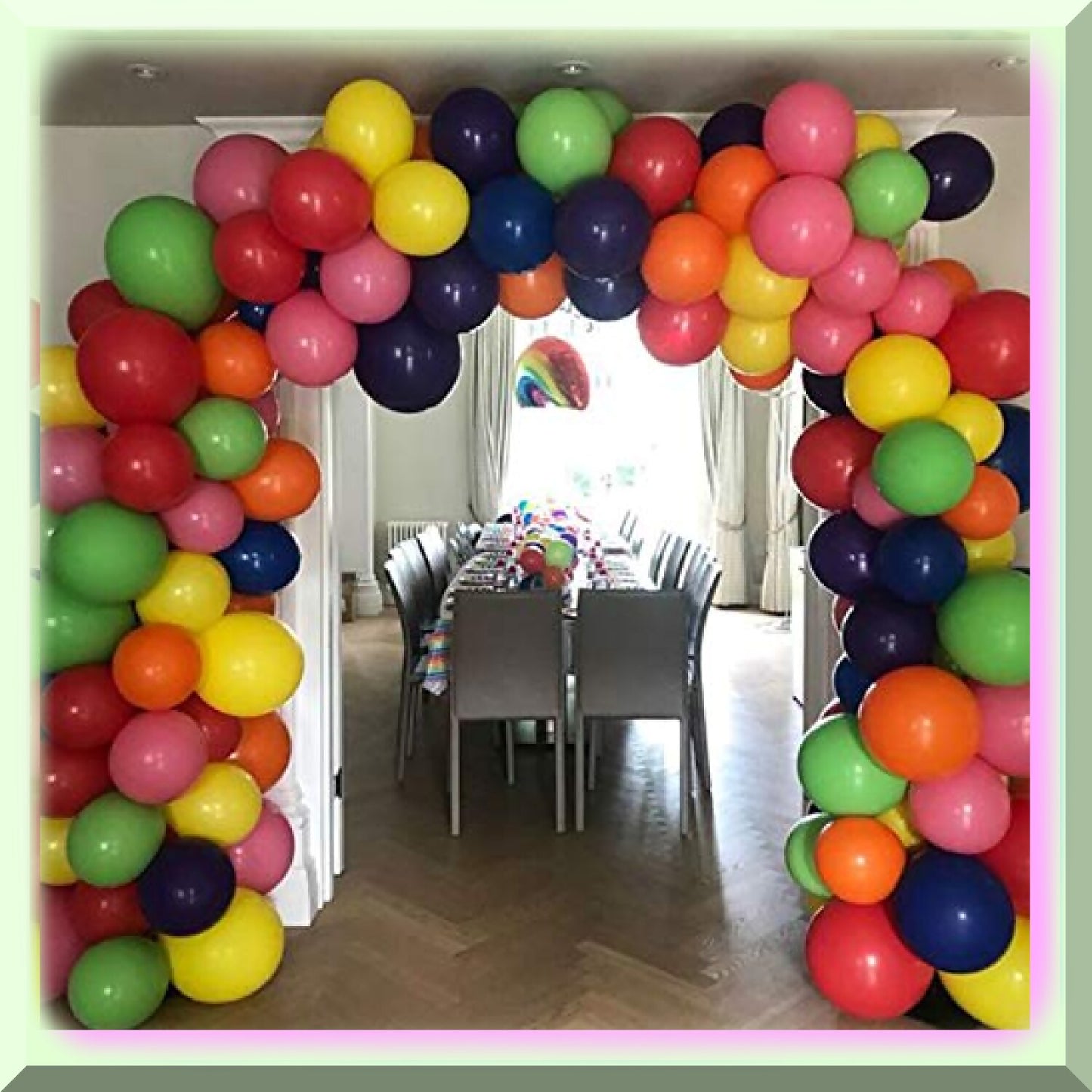 100-Pack Latex Balloons Assorted Colors 10 Inches