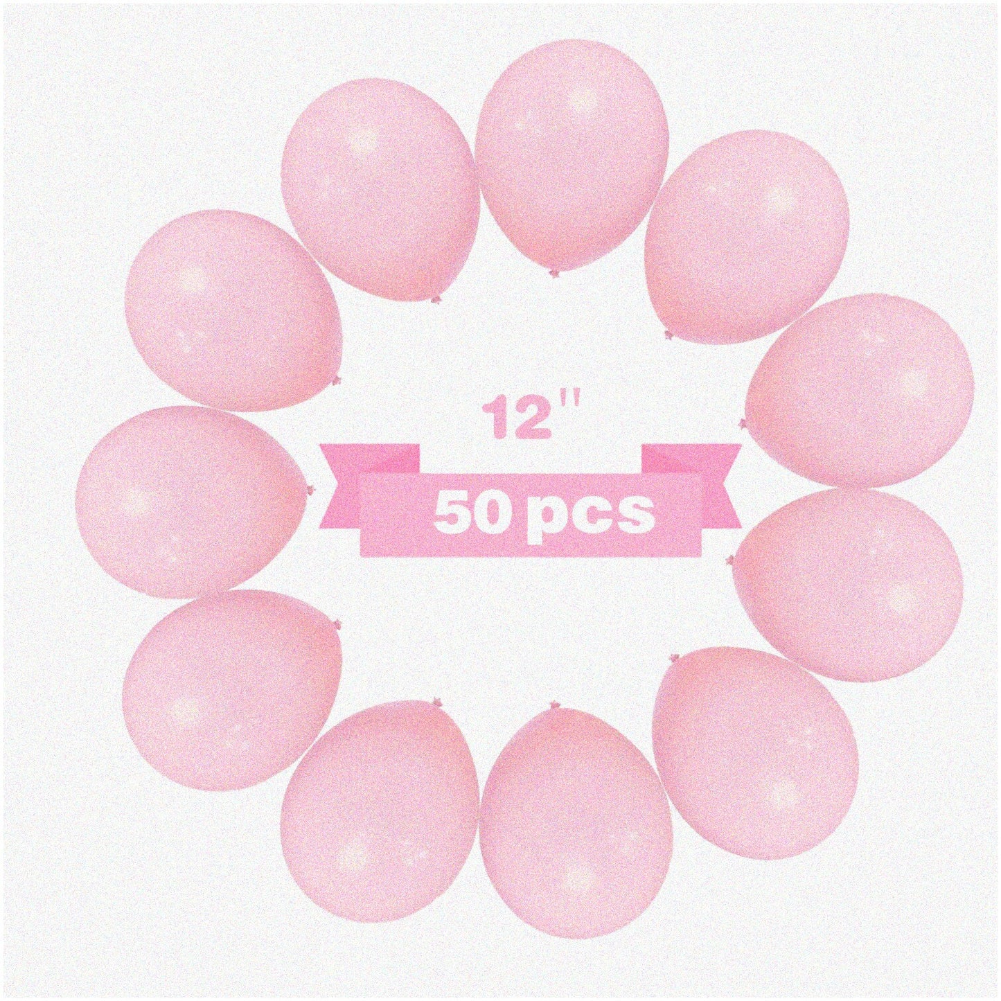 12" Light Pink Latex Balloons - 50PCS