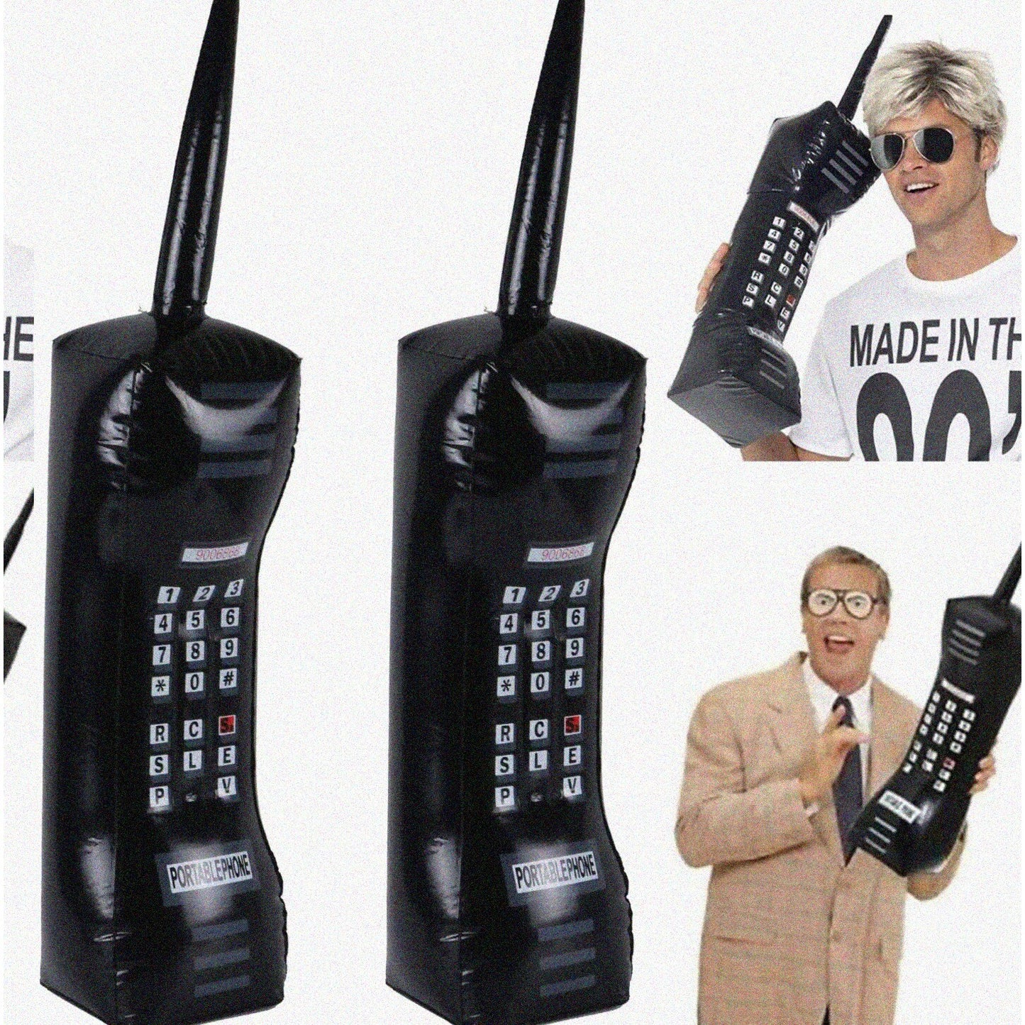 Retro Cell Air Blower 2PCS Inflatable Mobile Phone Props