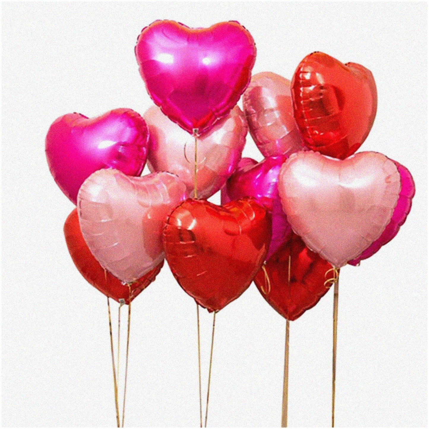 24pcs Red Heart-Shaped Balloons 18 Inches