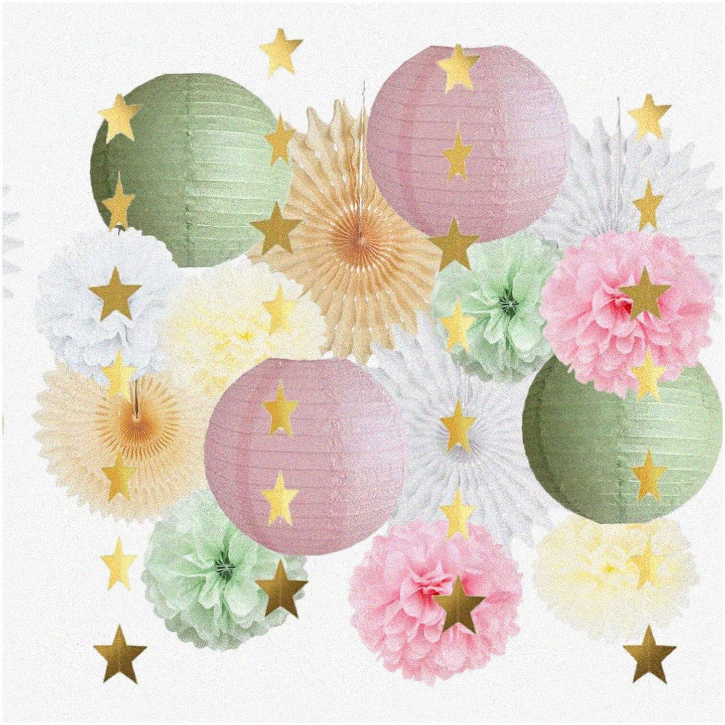 Pastel Party Pack 60 Latex Balloons with Confetti and Ribbons