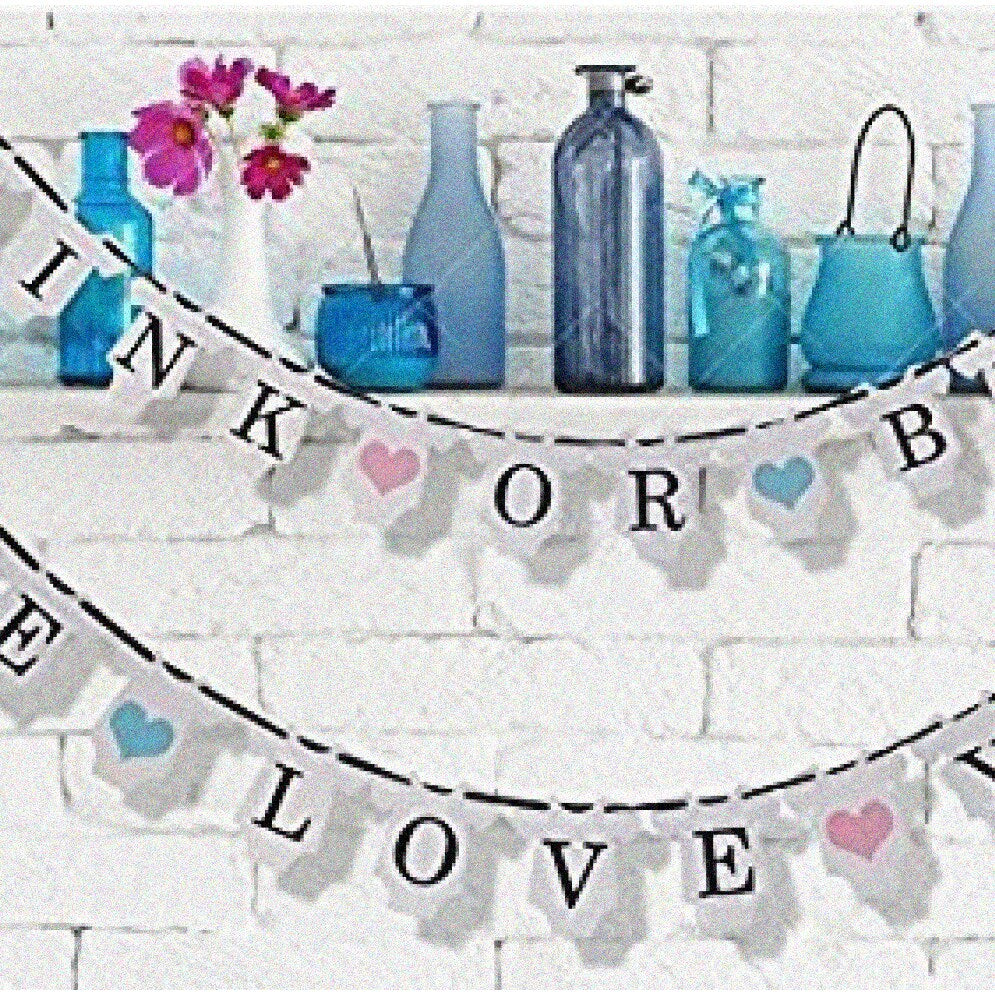Colorful Surprise Celebration Kit: Pink or Blue T-shirt Banners