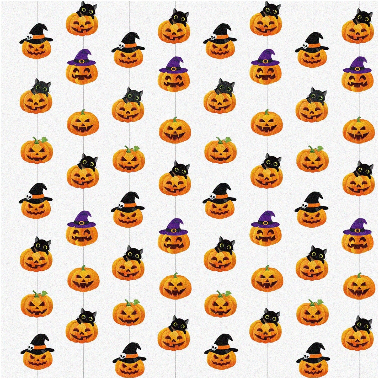 Pumpkin Party Garland Decorations 8 Pcs