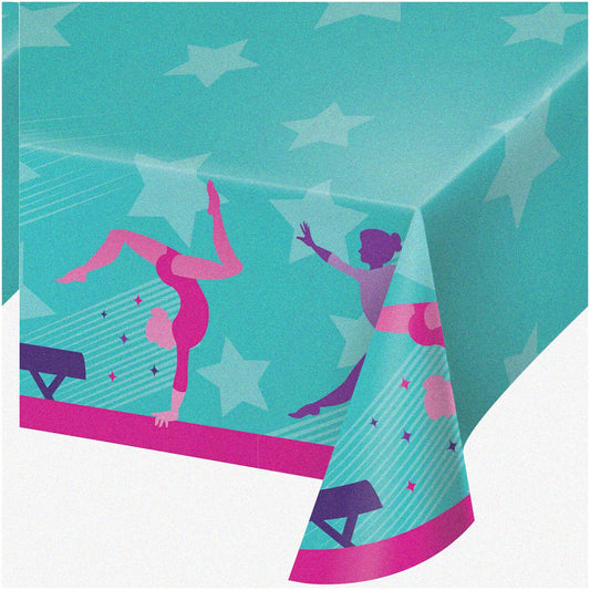 Gymnastics Party Table Cover 54x102 inches