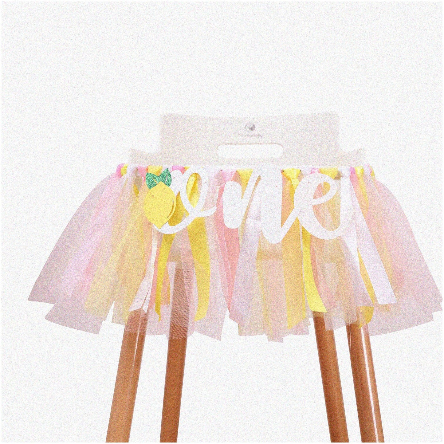 Lemonade Dreams 1st Birthday High Chair Banner & Photo Props Set