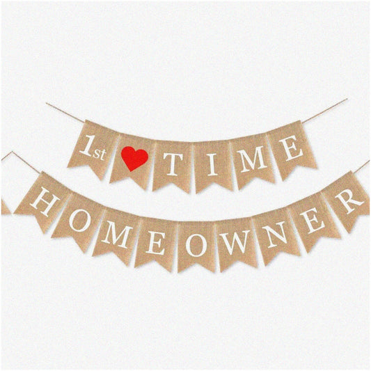 Burlap Home Sweet Home Banner