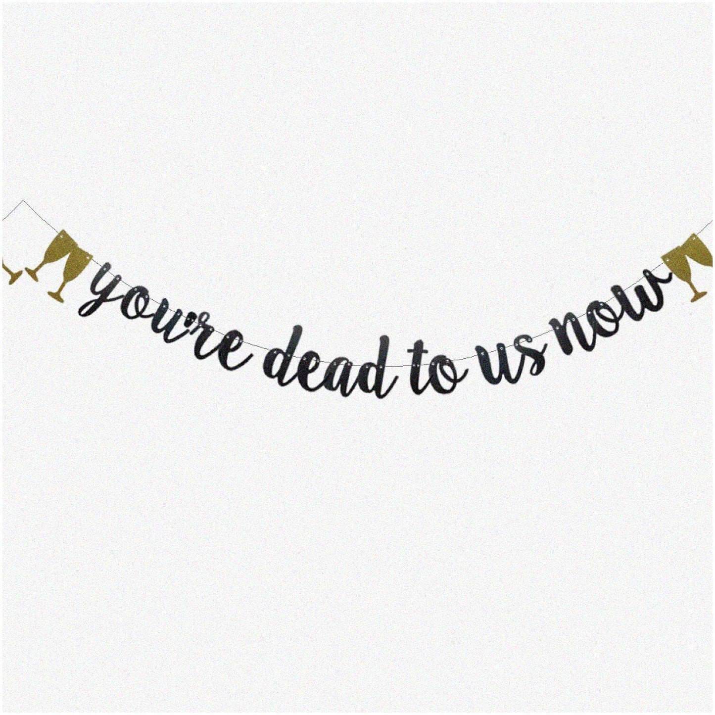 Black Glitter Retirement Banner, Pre-Strung, 1 Piece