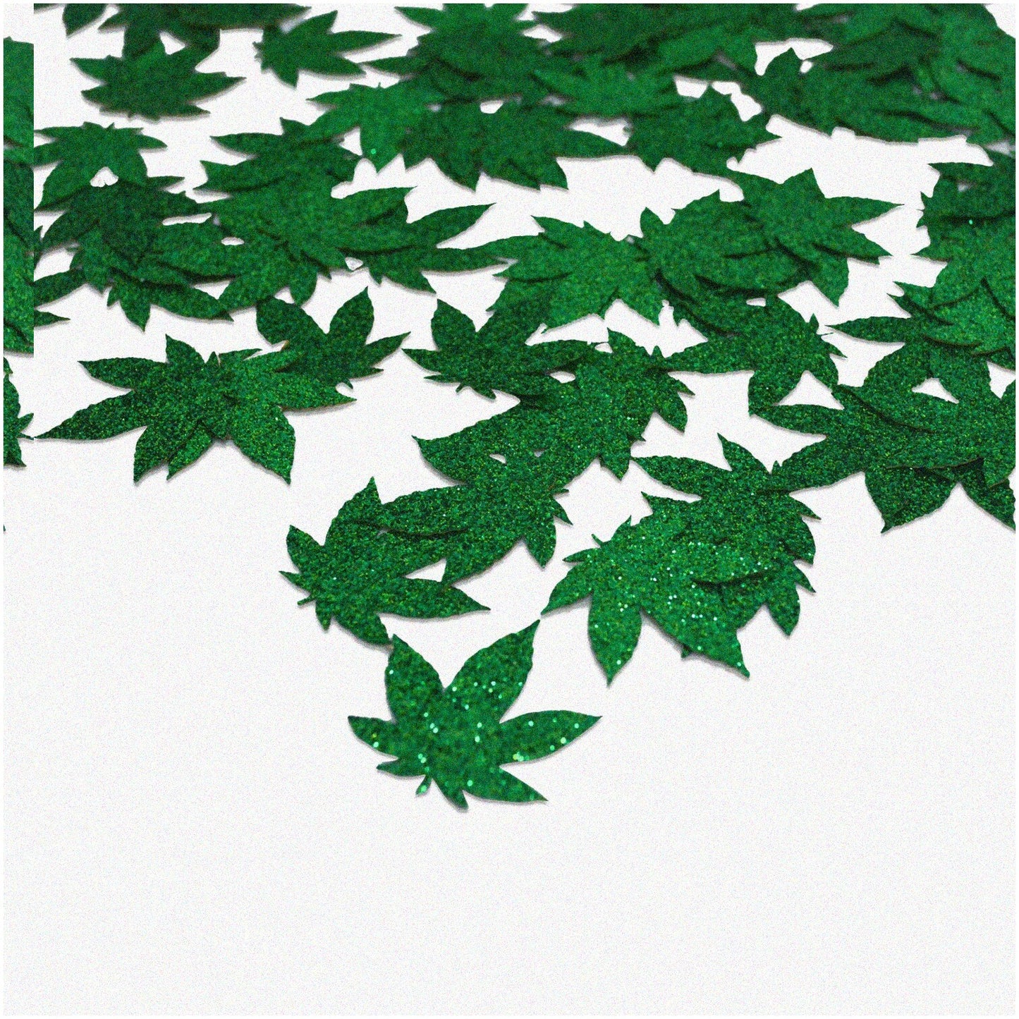Green Leaf Confetti Set, 100 Pieces
