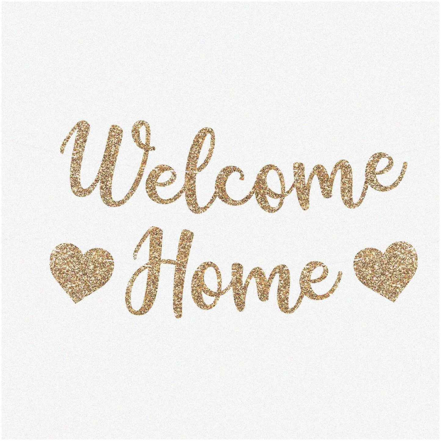 Pre-Strung Gold Script Welcome Home Banner 8ft