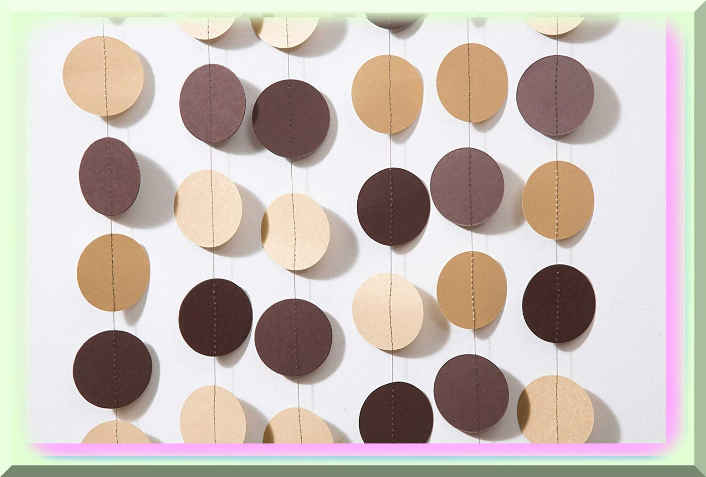 10ft Kraft Brown Circle Garland for Weddings and Parties