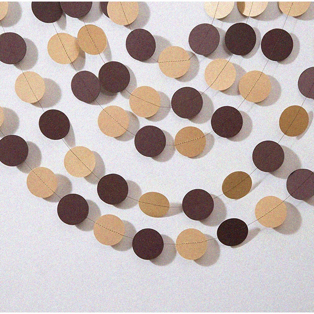 10ft Kraft Brown Circle Garland for Weddings and Parties