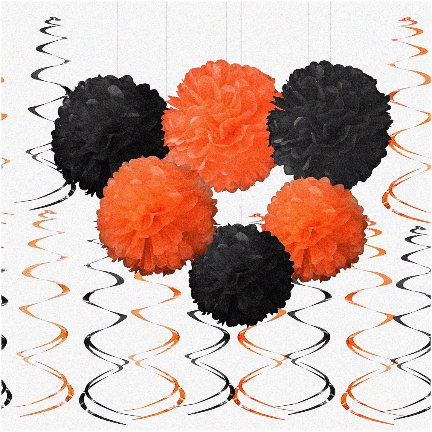Black and Orange Hanging Decorations 20 Count