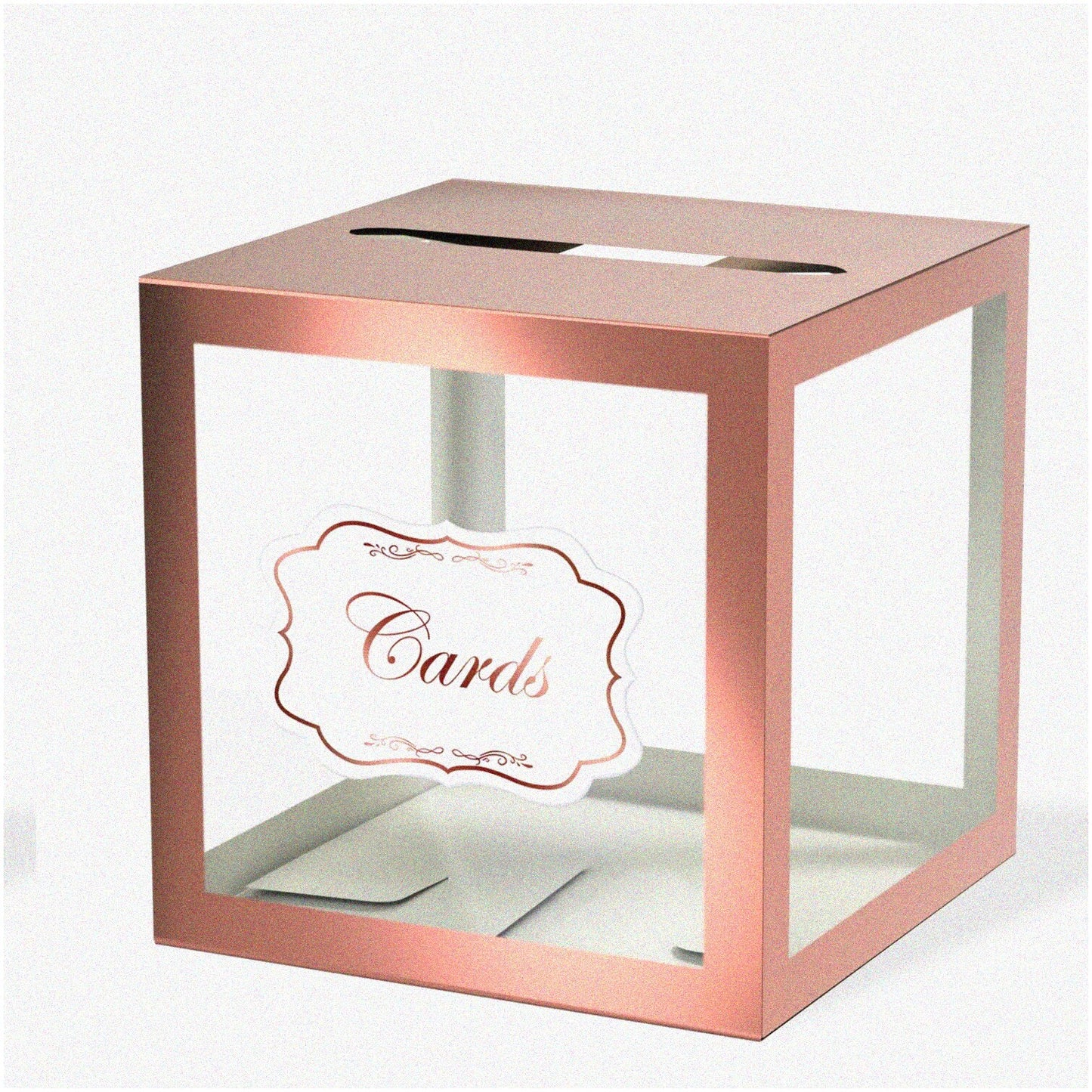 Rose Gold Celebration Card Box 8 Inches