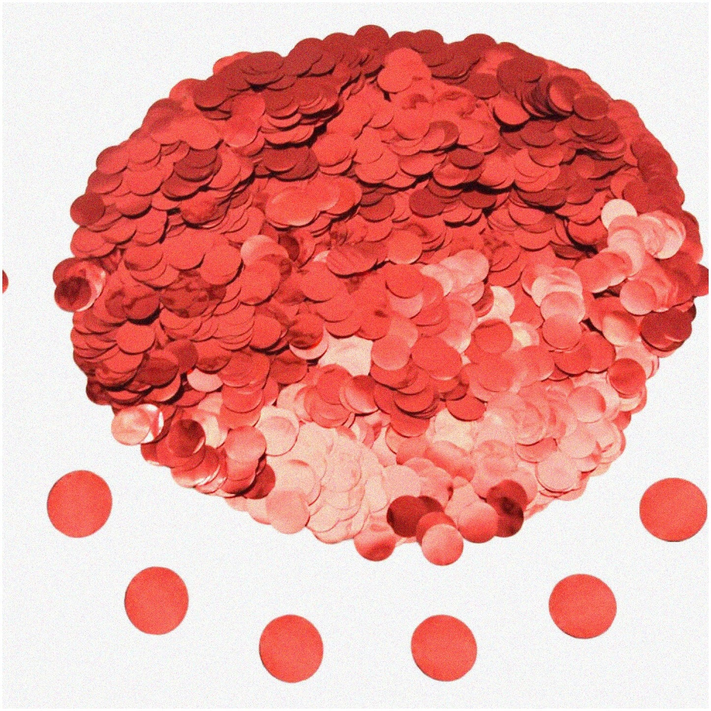 Vintage Glitter F Circle Confetti 50g Red