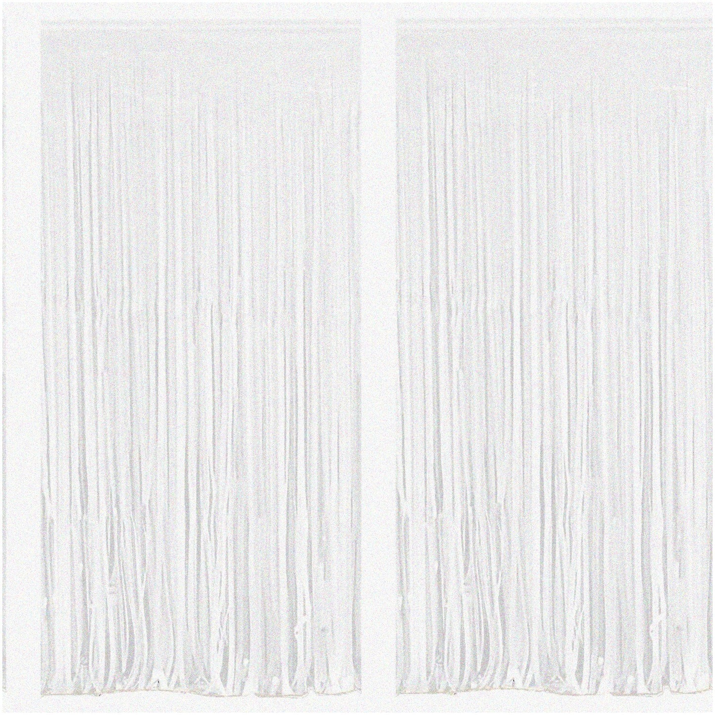 Sparkling White Fringe Curtain 2 Pack 3.3ft x 8.3ft