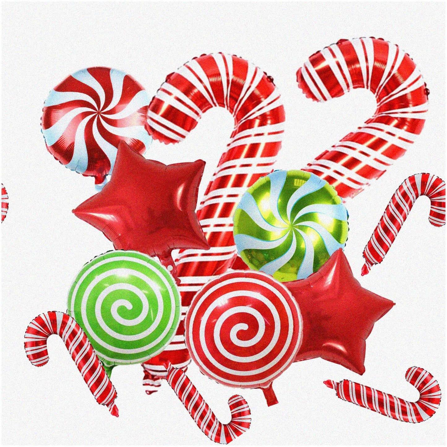 Candyland Delight Balloon Kit with Candy Cane and Star Balloons