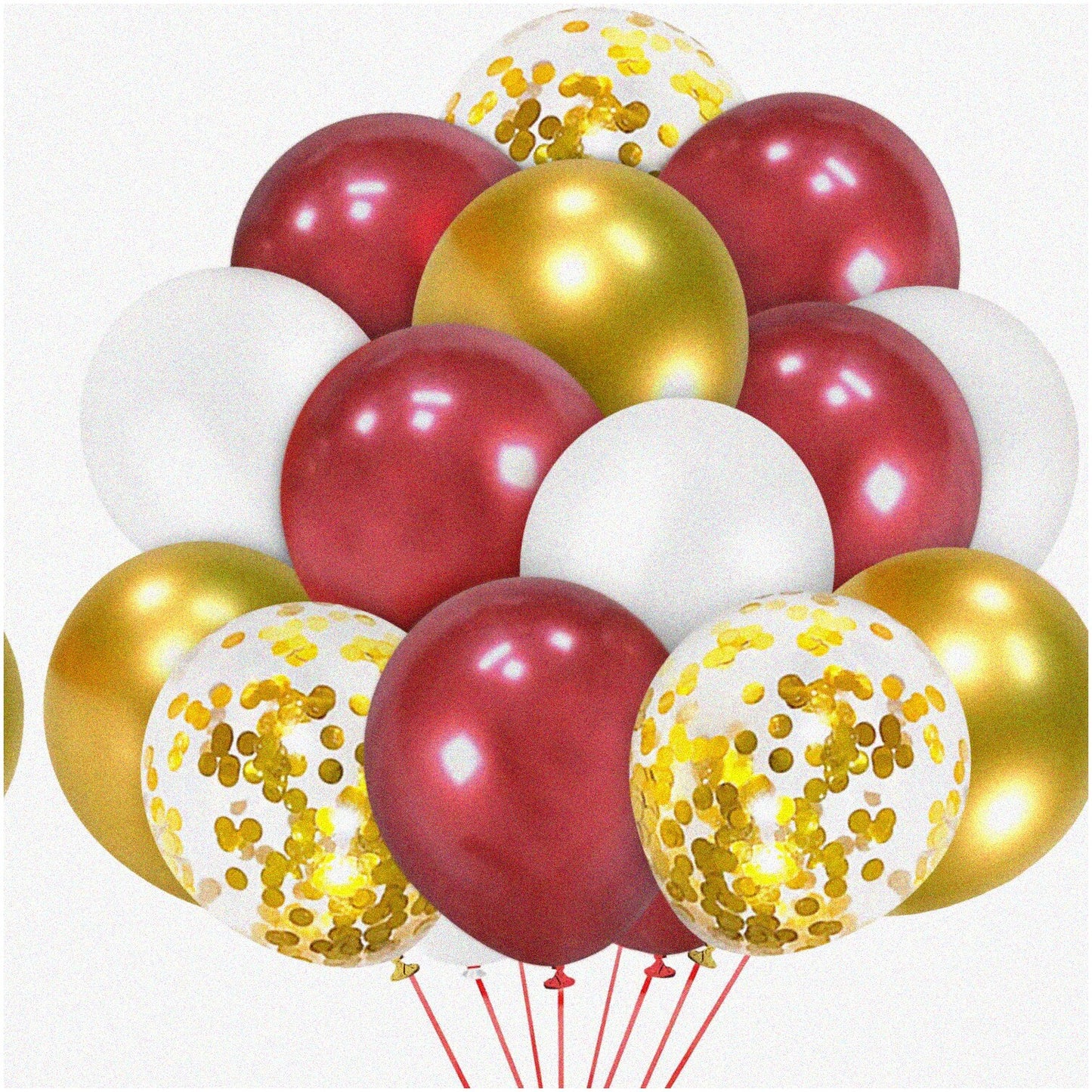 Burgundy Bliss Party Balloons 50 Pack 12-Inch