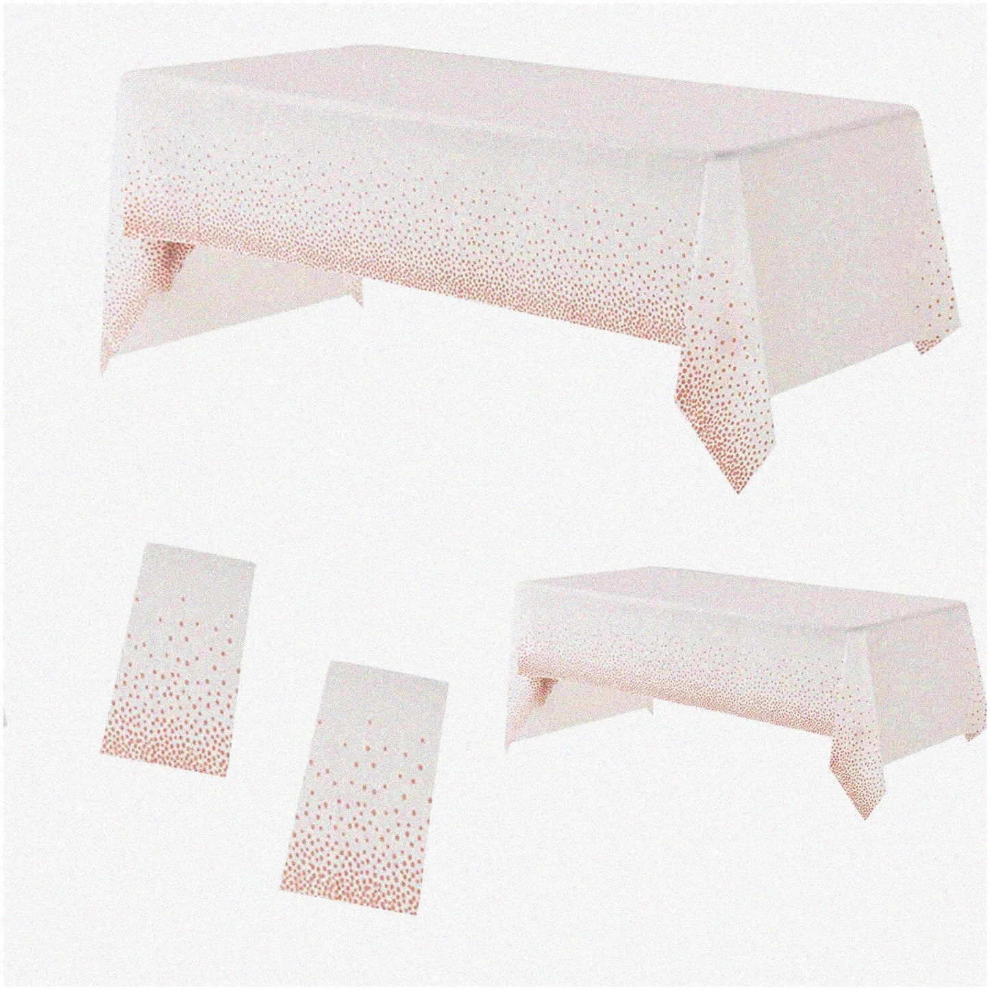 2-Pack Rose Gold Rectangular Table Covers 54" x 108"