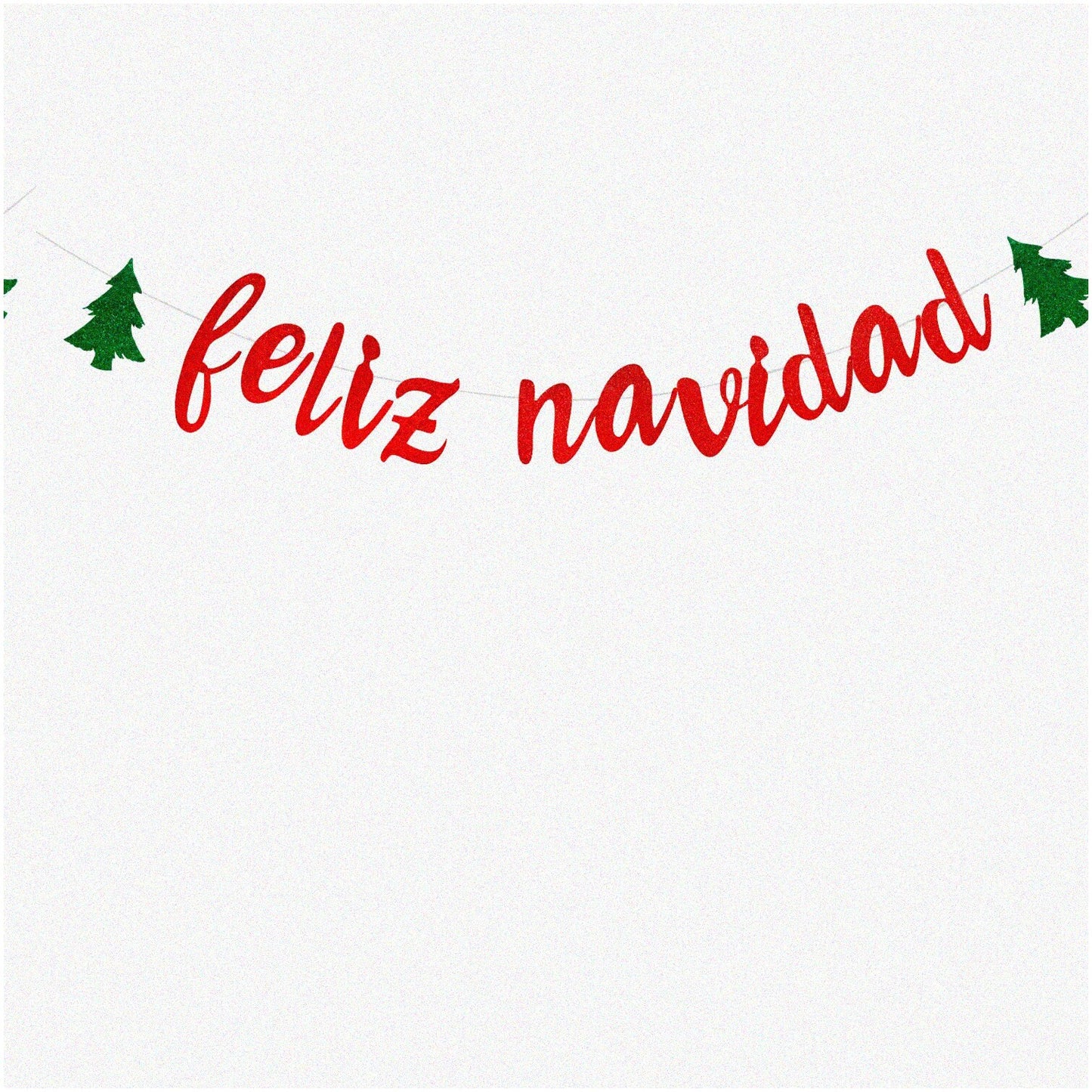 Glitter Feliz Navidad Banner for Indoor Holiday Decor