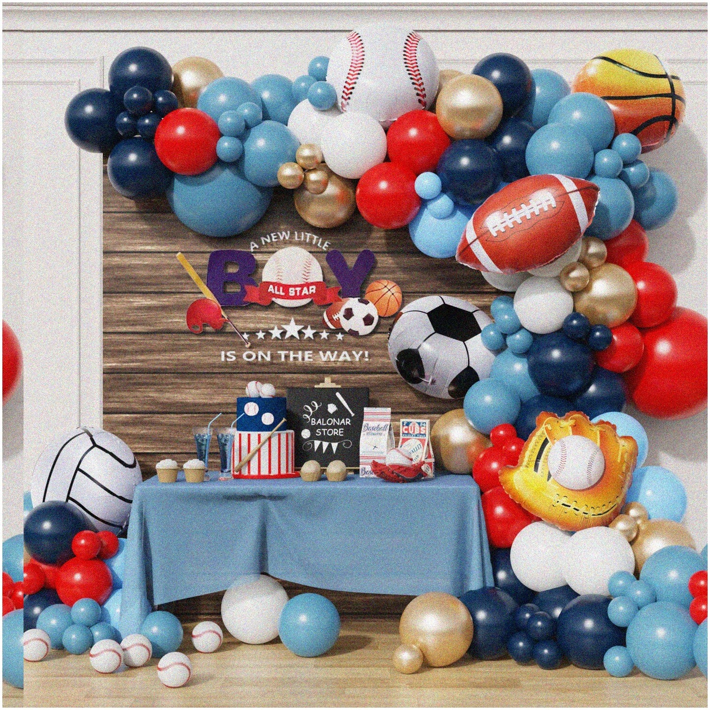 Sports Balloon Garland Kit 149pcs for Birthday Party