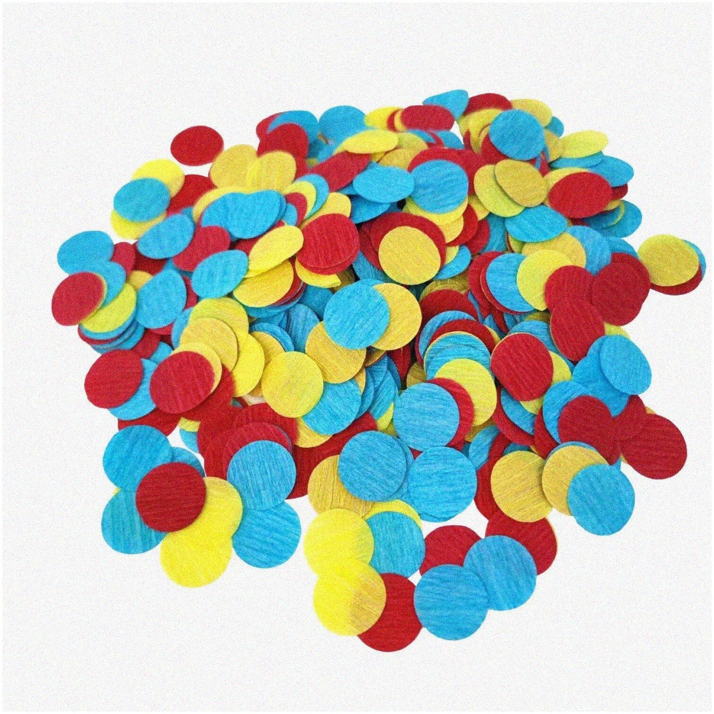1000 Pcs Red Yellow Blue Crepe Paper Confetti Dots
