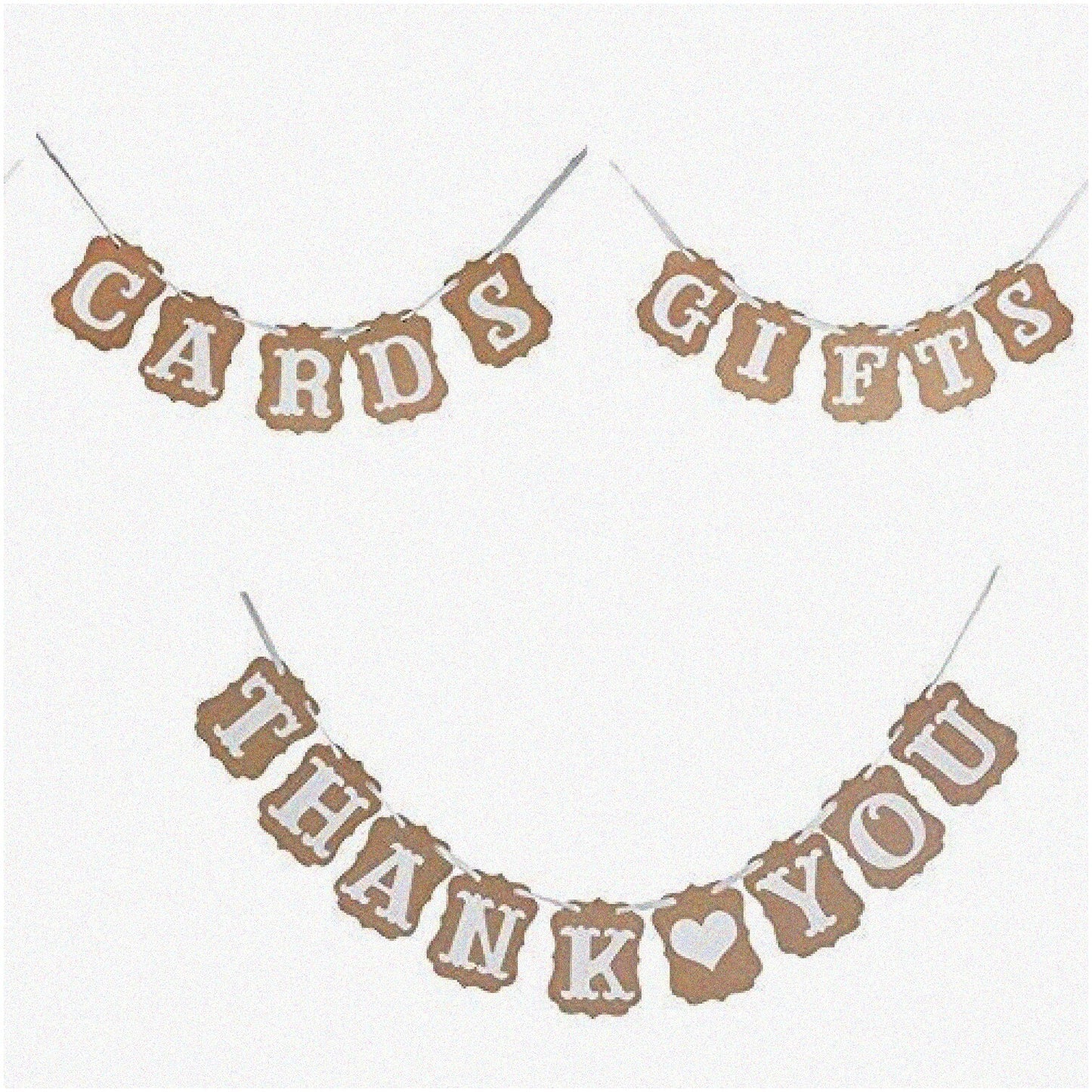 Rustic Love & Gratitude Wedding Flag Garland