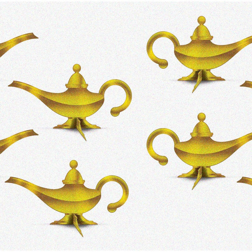 Golden Nights Moroccan Princess 3-D Genie Lamp Centerpieces Set of 8