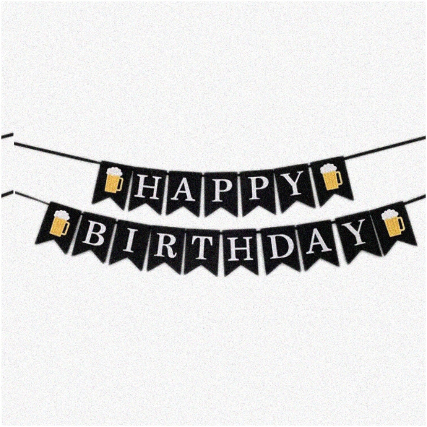 Black Swallowtail Birthday Banner with 17 Cards