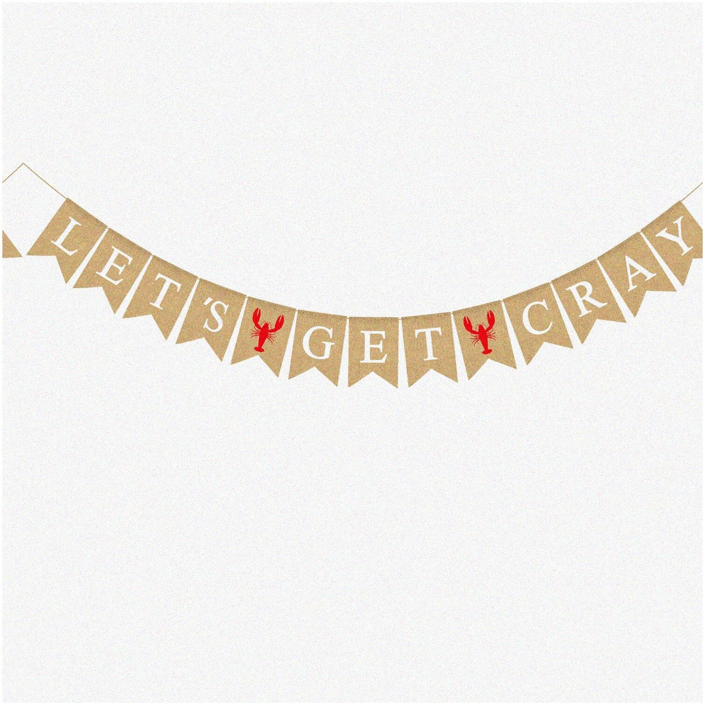 Rustic Jute Burlap Crawfish Banner 2m