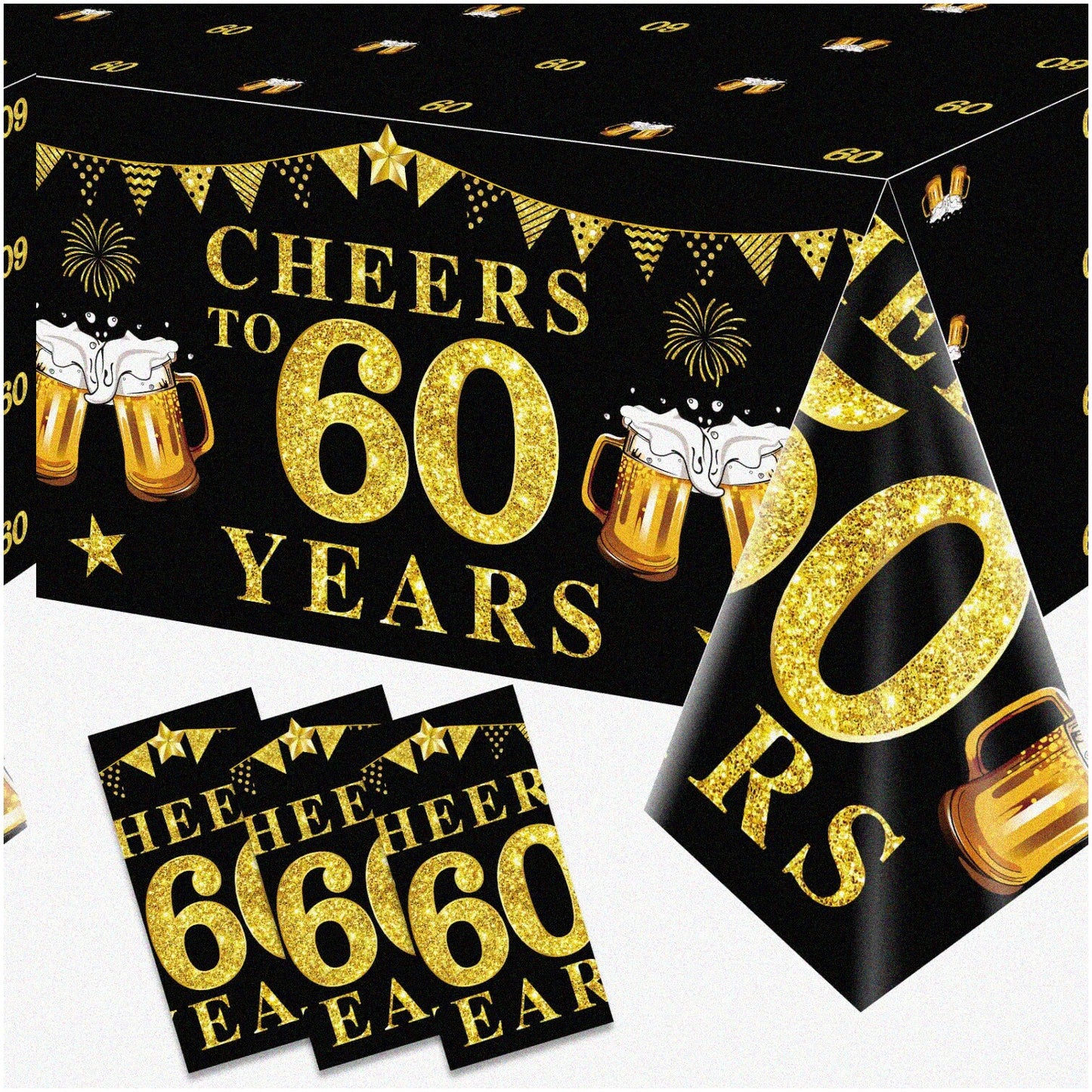 Sparkling Gold Banner for 12th Birthdays and Weddings