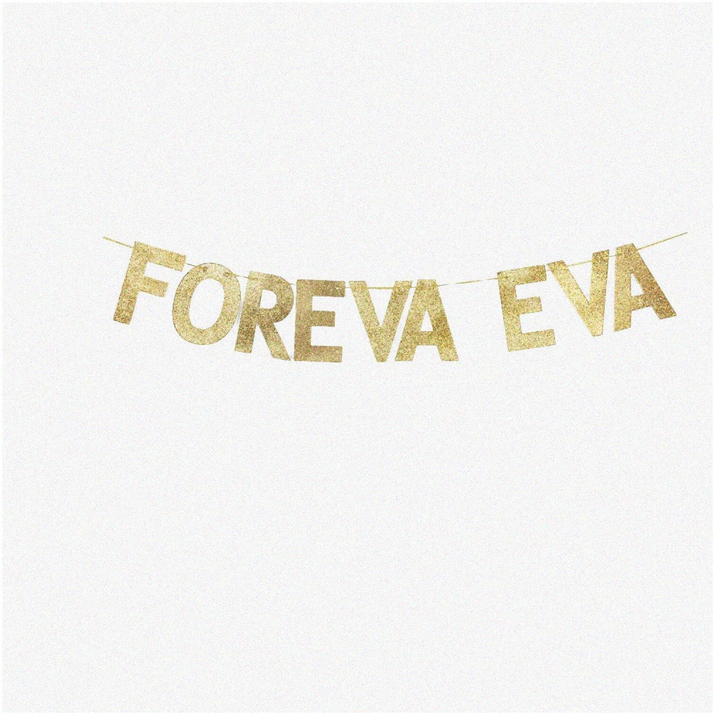 Golden Glitter Paper Banner for Weddings and Celebrations