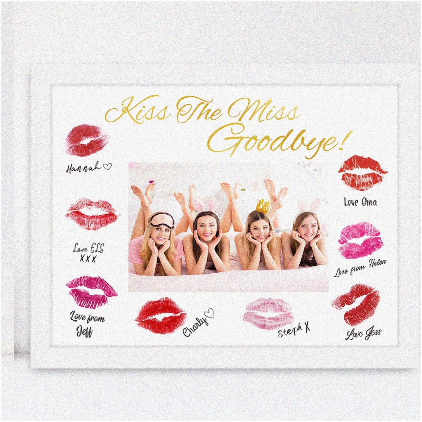 Kiss The Miss Goodbye Photo Frame 9x12.6 inches