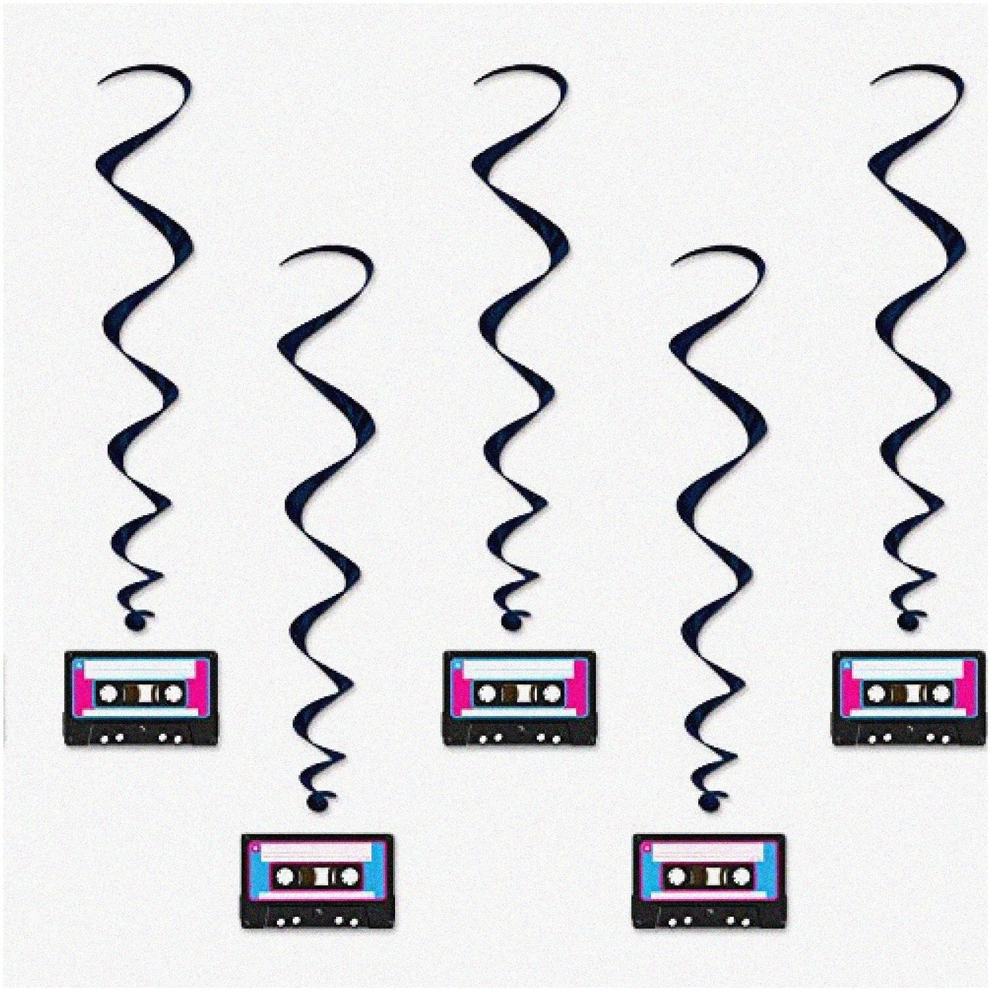 Retro Revival 80's Blast Hanging Whirls 5 Pack
