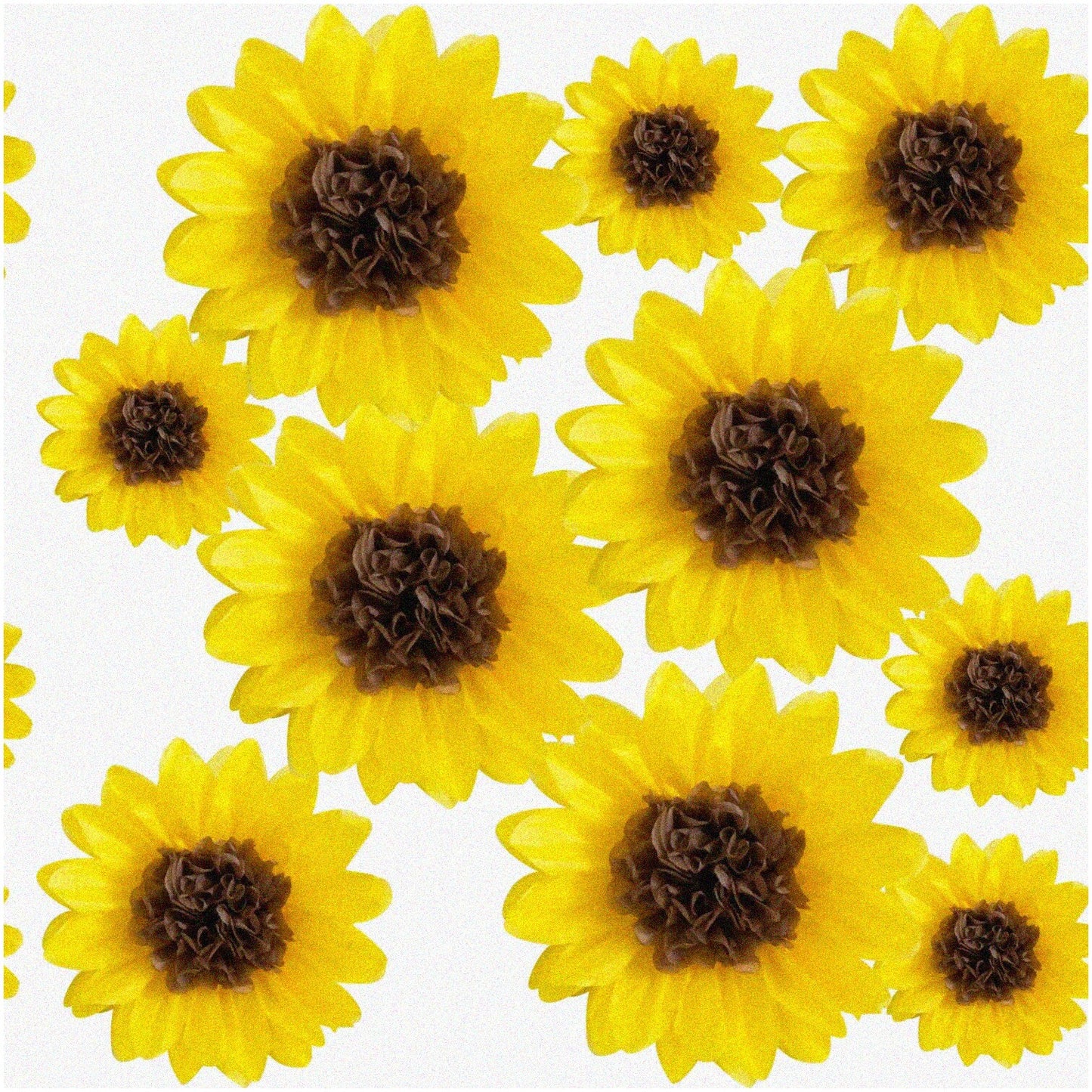 Sunflower Yellow Tissue Paper Pom Poms Pack of 10
