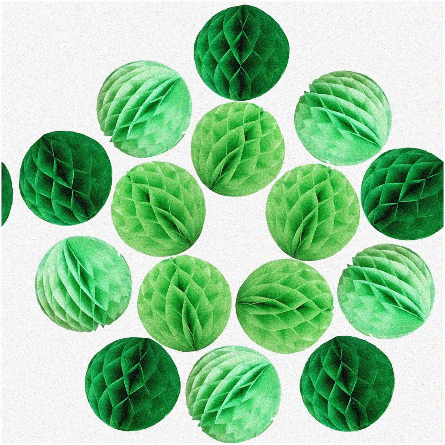 30pcs Green Tissue Paper Honeycomb Balls 4-inch Wall Decor