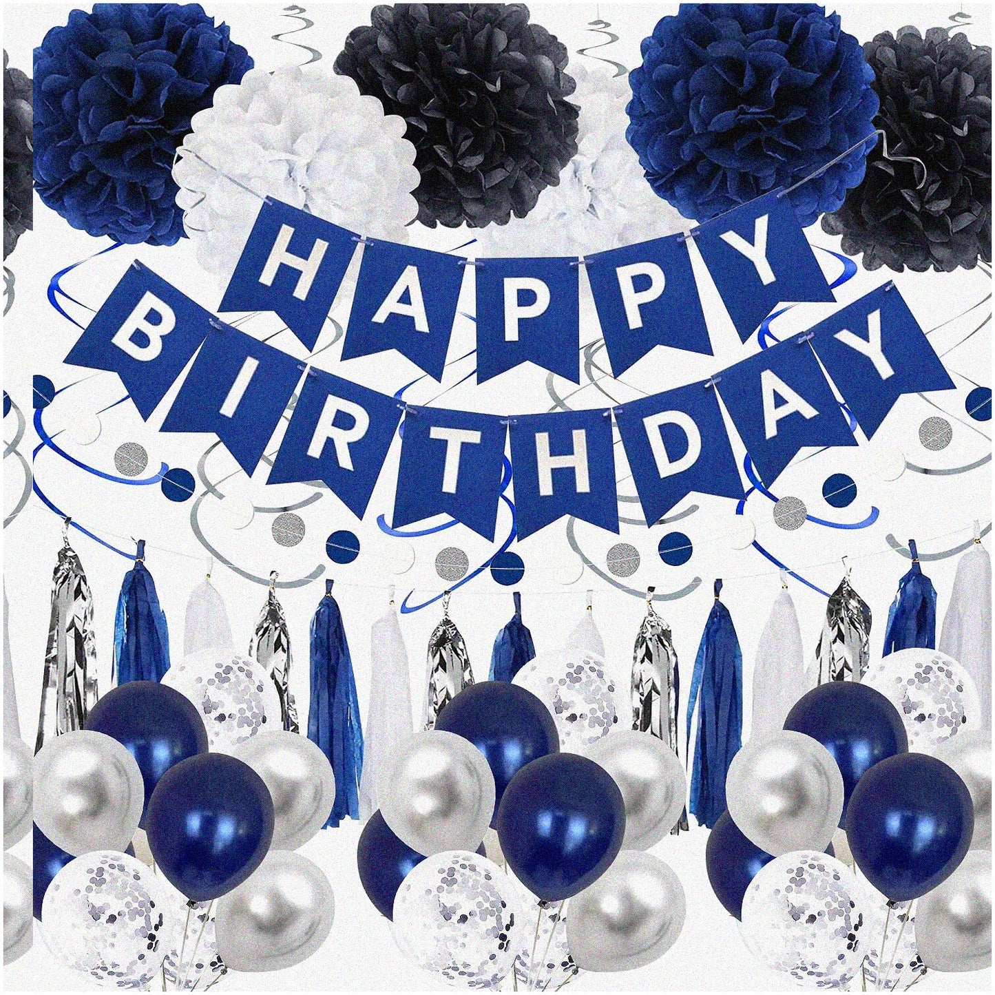 30th Birthday Party Decorations Set Black and Gold