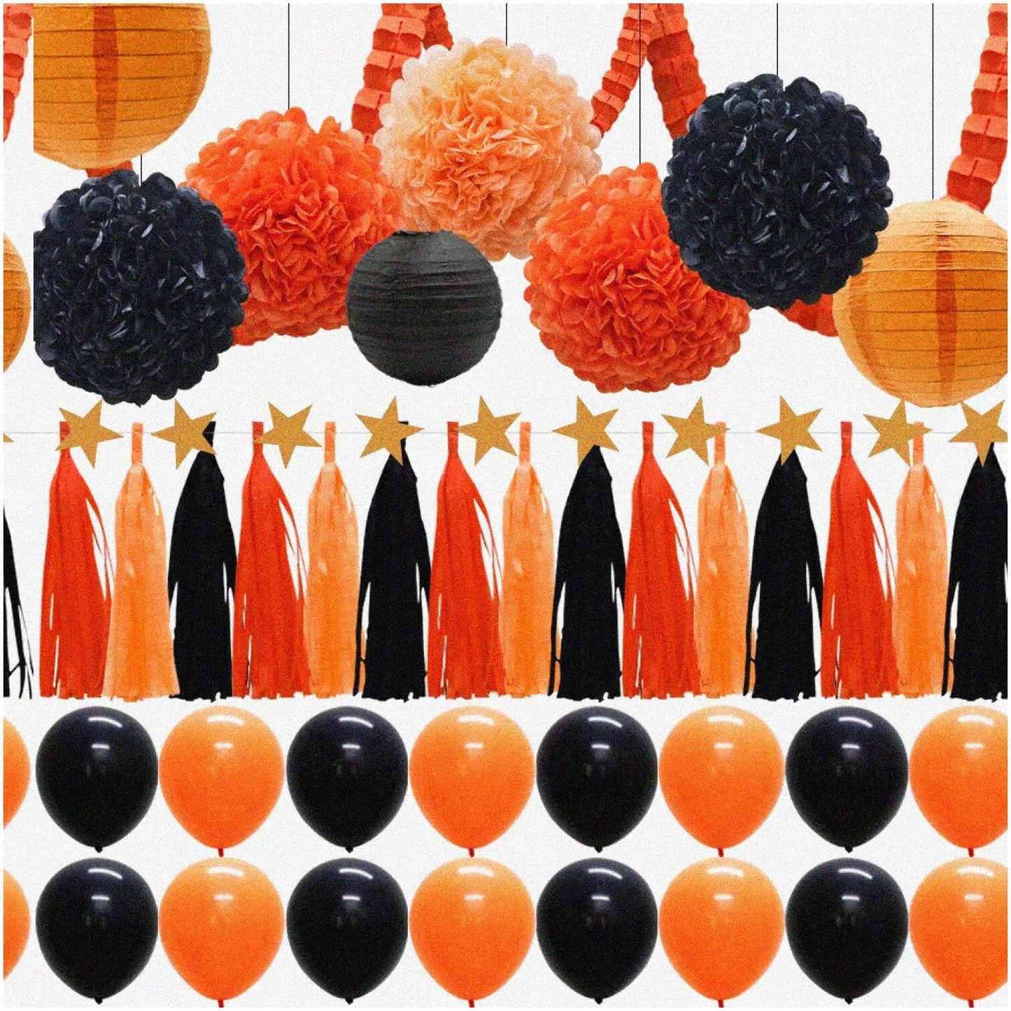 41-Piece Party Decoration Set with Lanterns, Balloons, Garlands
