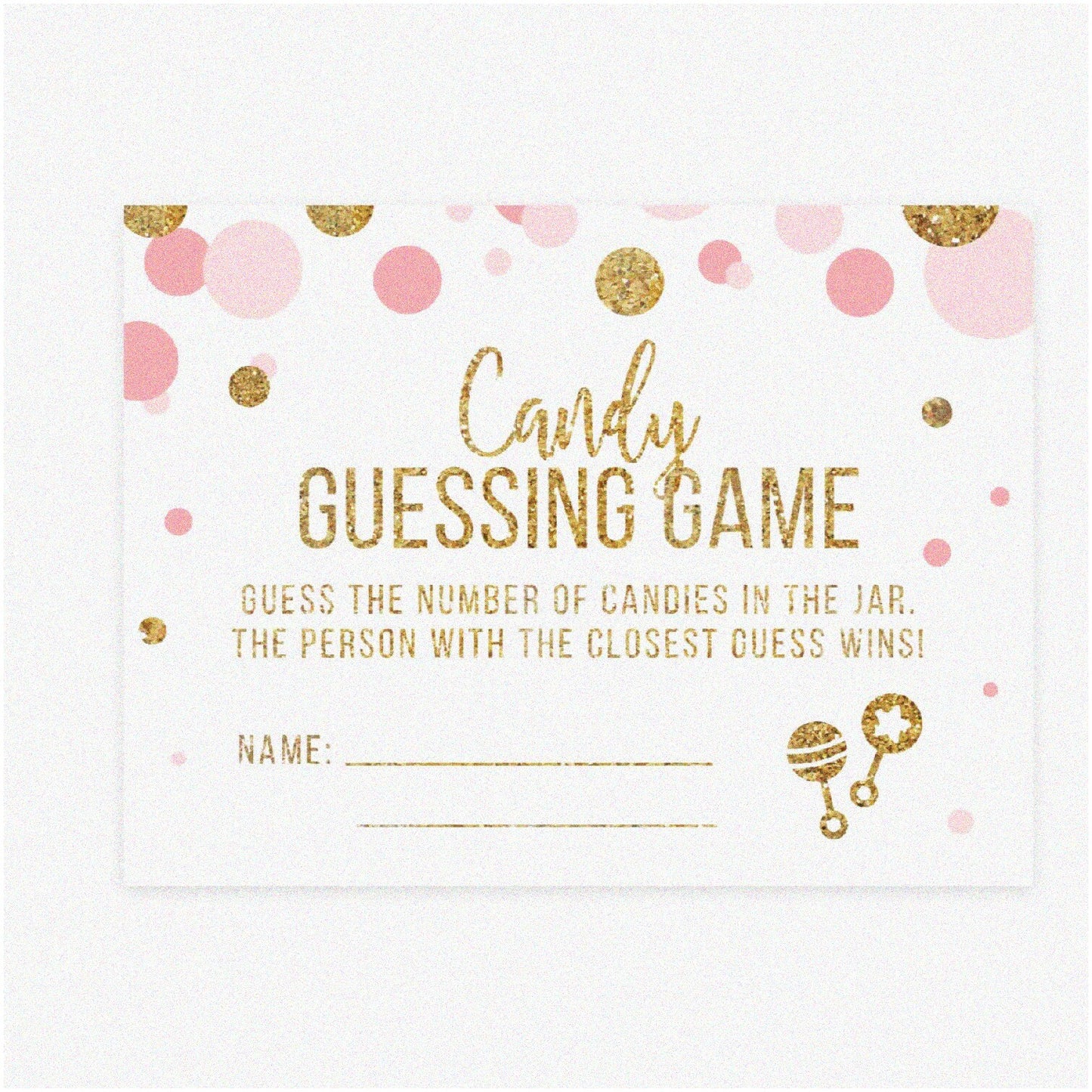 Sparkling Rose Gold Baby Shower Party Bundle - 30 Cards